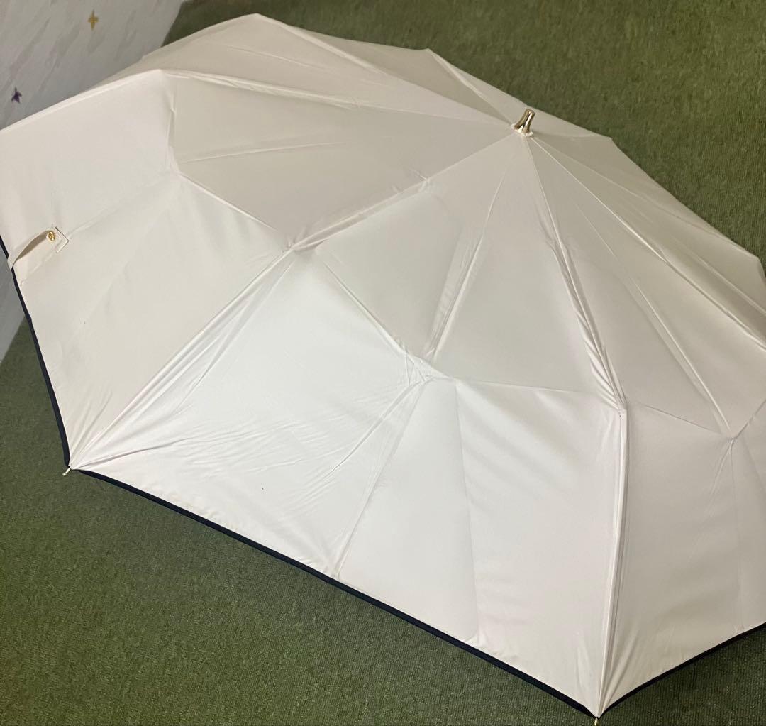 しいちゃん　日傘　折りたたみ　ベージュ　完全遮光