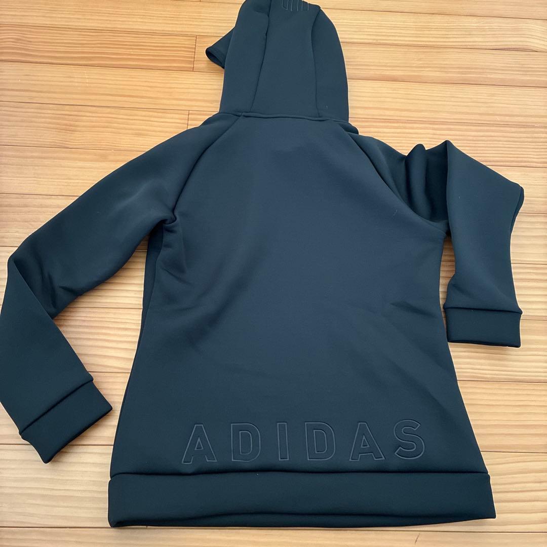 adidas ブラック ダンボールニット フード スカート セットアップ L
