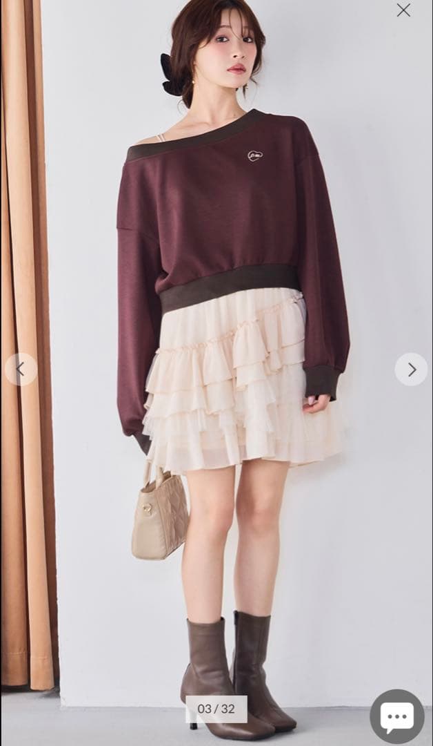 ティアードミニキャミワンピース