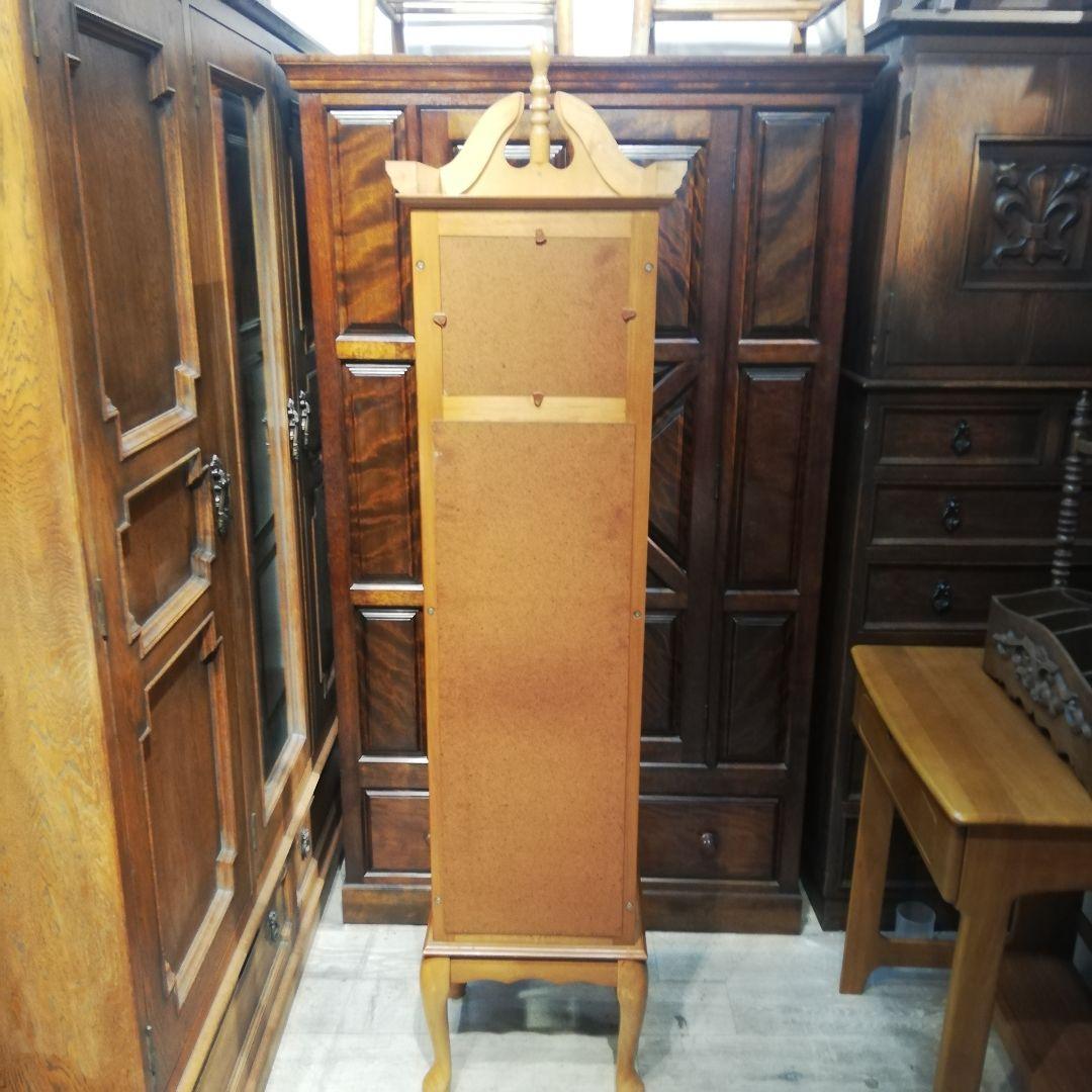 M●225送料込☞ヴィンテージ☜キュリオケース　時計付き飾り棚