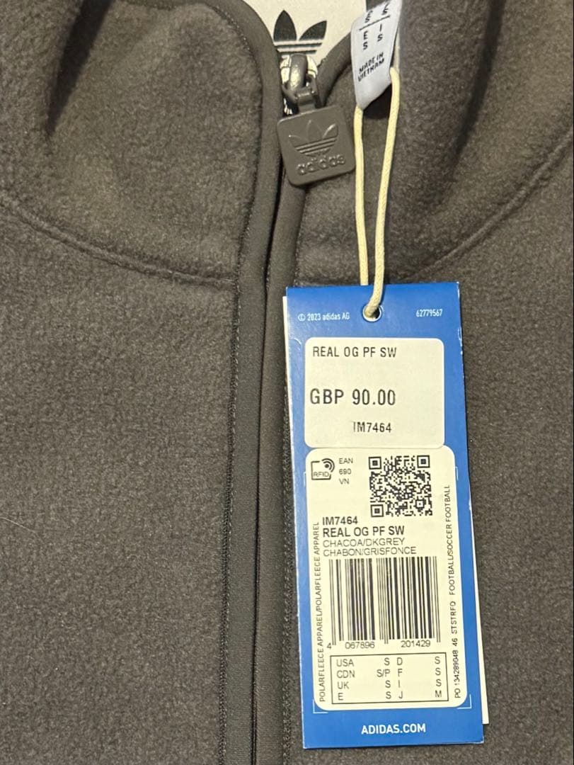 adidas レアルマドリード ハーフジップジャケットフリース　24/25