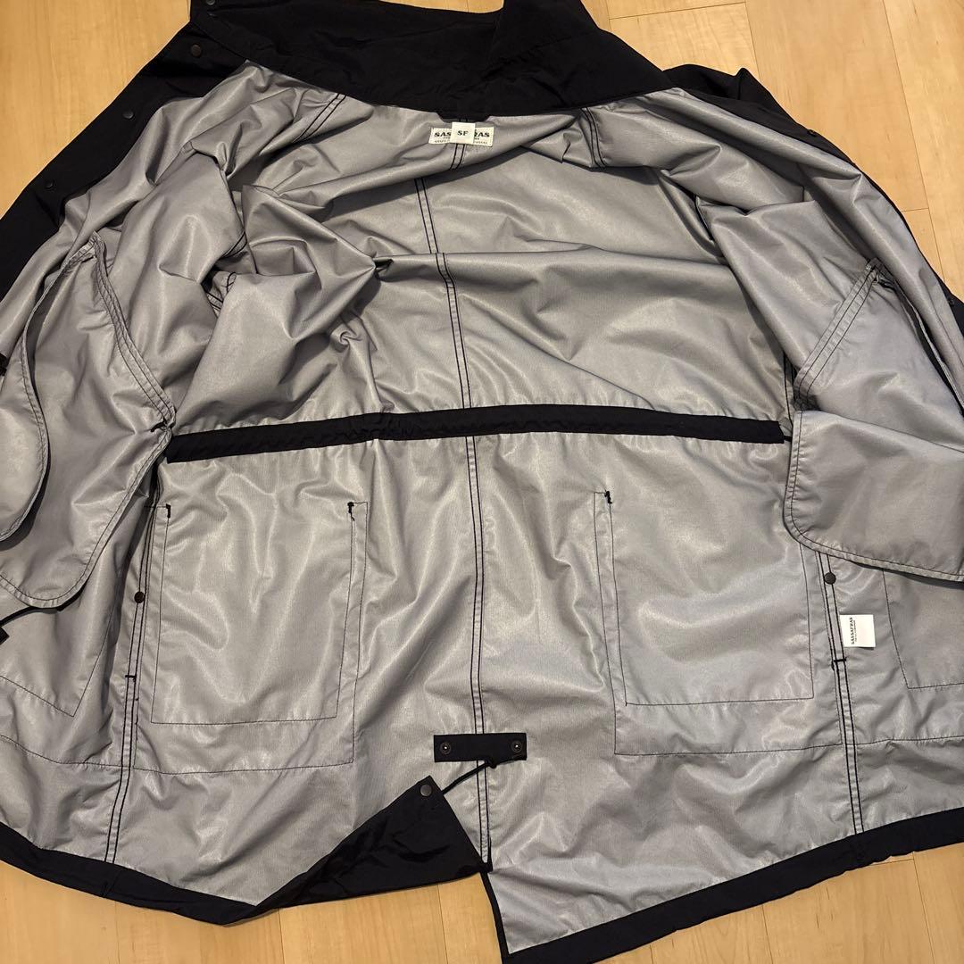 SASSAFRAS Digs Crew Coatブラック モッズコート Lサイズ