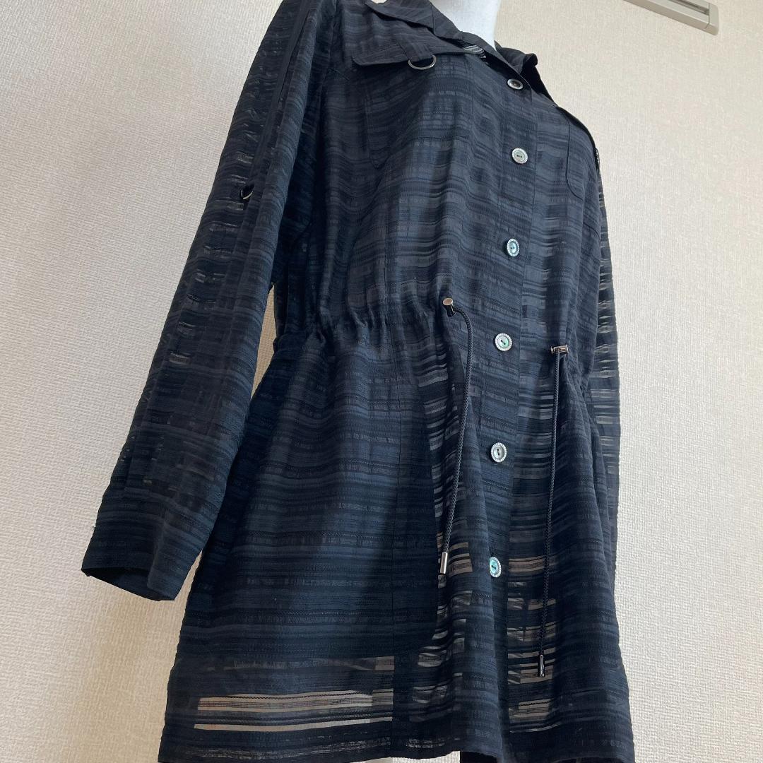 新品 レリアン Leilian 黒 トップス 15+ 大きいサイズ 日本製 春夏