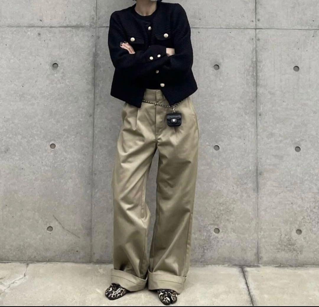 ok.soon×dickies wide chino pants