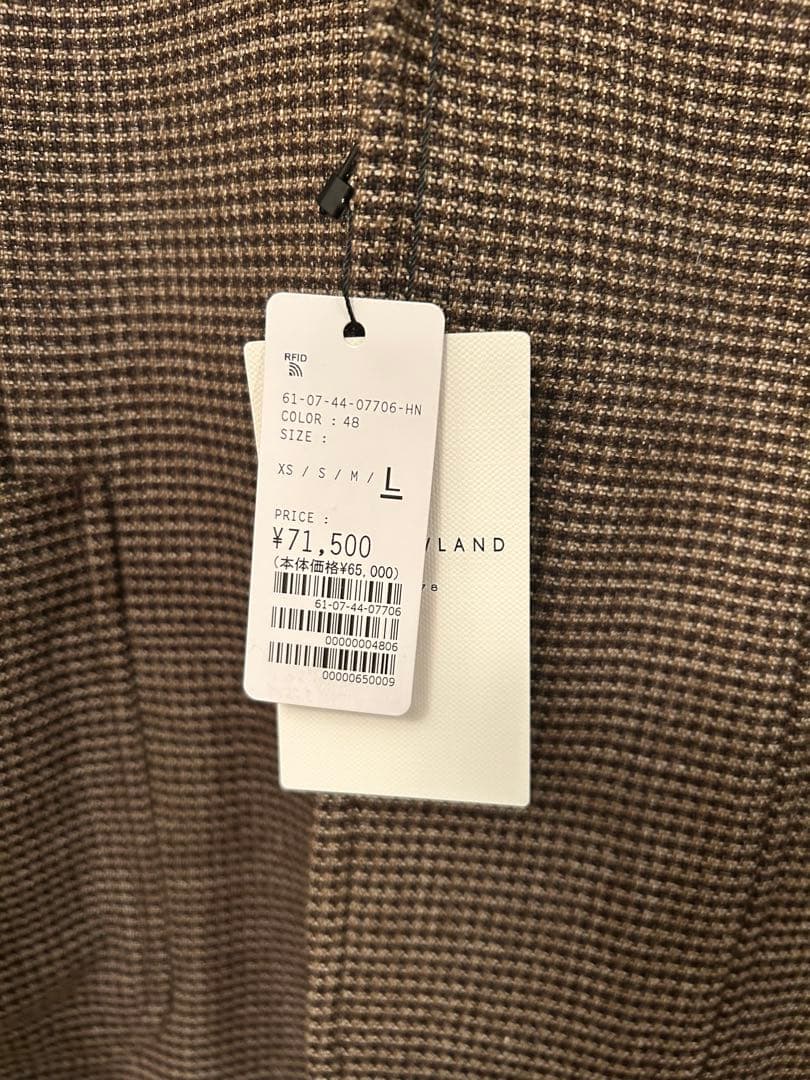 ブラウン チェック柄 テーラードジャケット