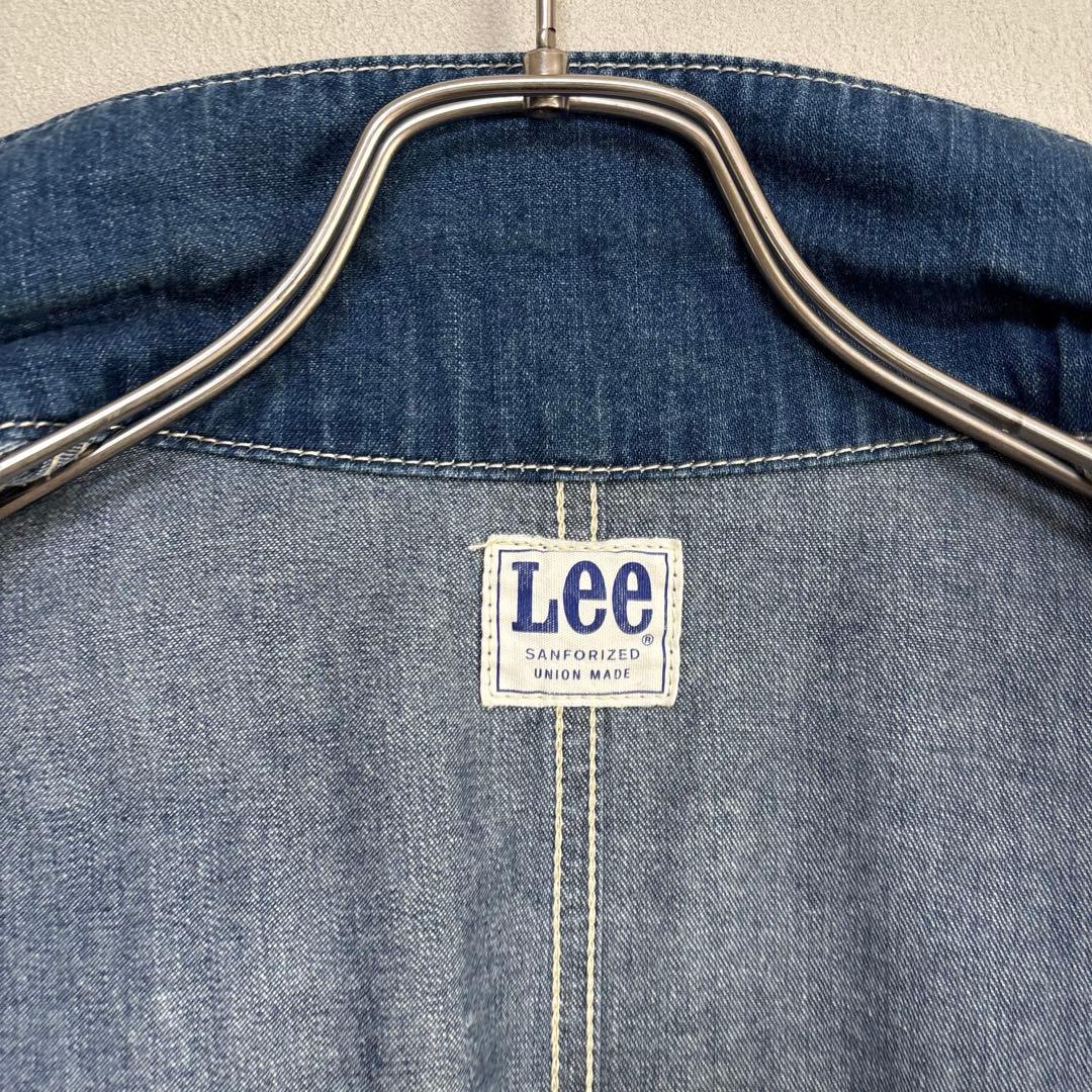 LEE リー カバーオール デニム ジャケット L 濃紺 大きめ ロング コート