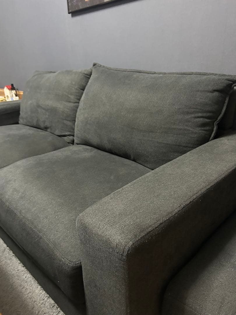 【専用】カウチソファ ファブリック ＋ オットマン付き