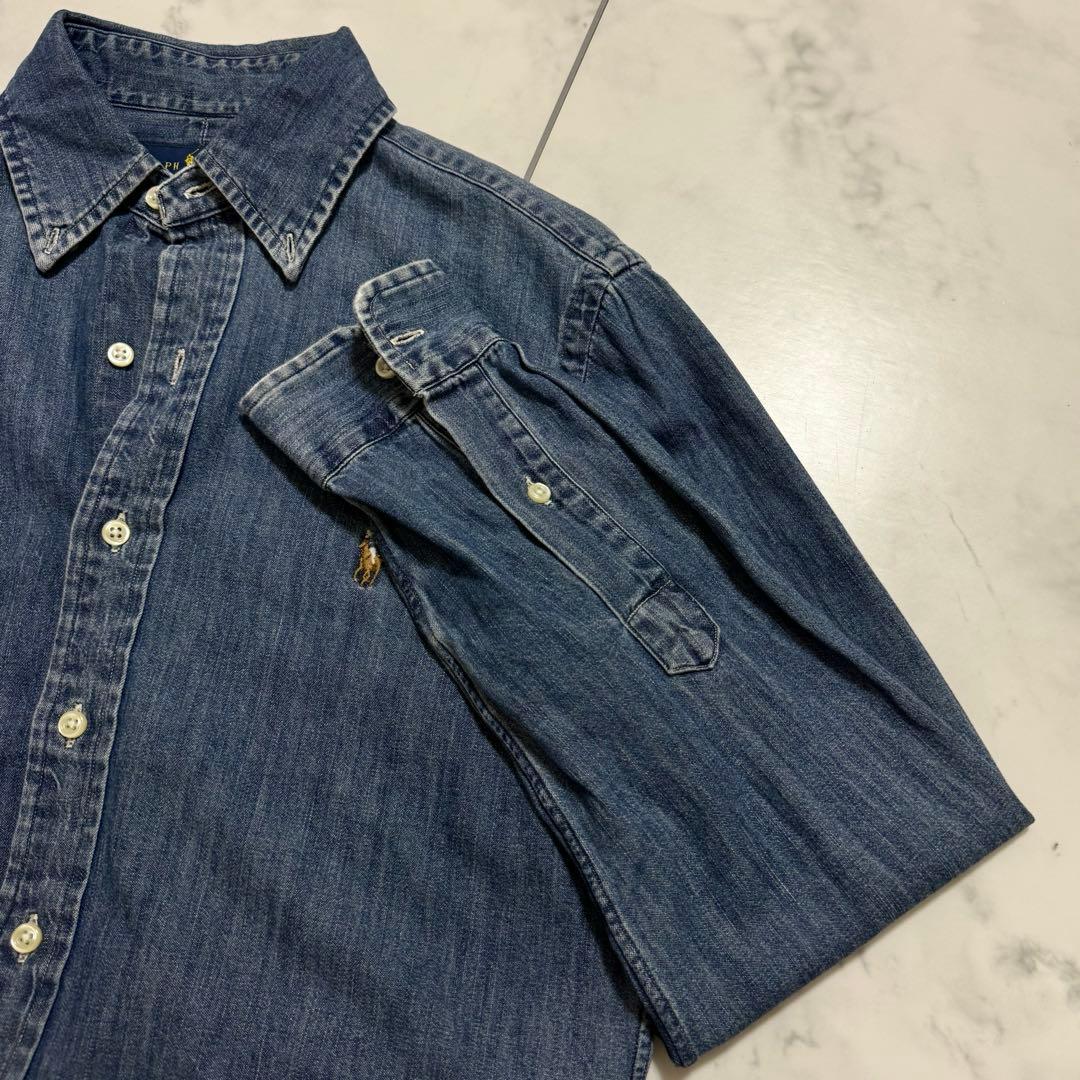 人気❣️定番　ラルフローレン　デニムシャツ　ダンガリーシャツ ポニー刺繍