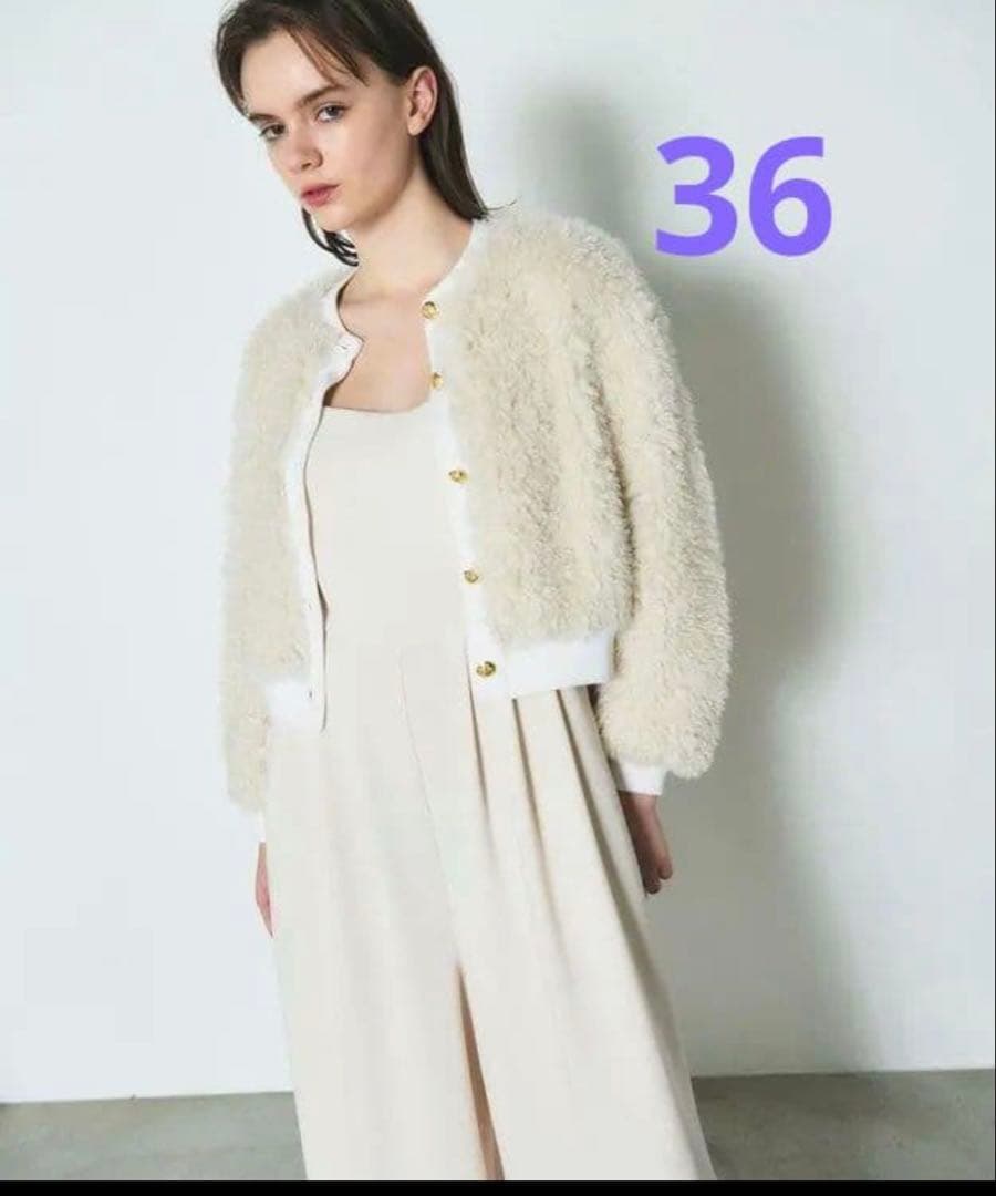 売り切り価格ダイアグラム　フェイクファーニット　タグ有　グレースコンチネンタル