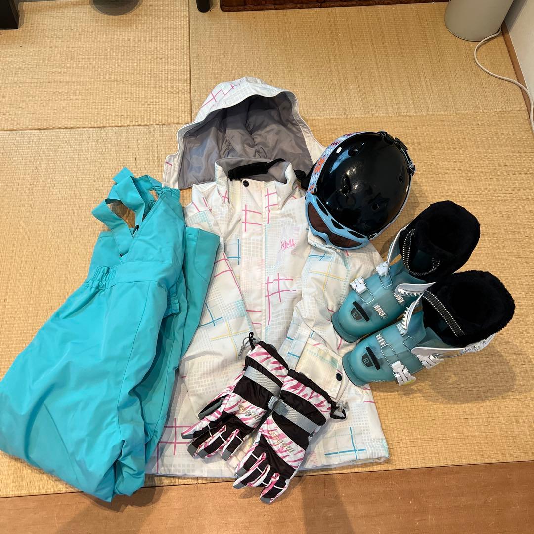 質問歓迎145〜165cm スキーウェアブーツグローブヘルメットセット160cm