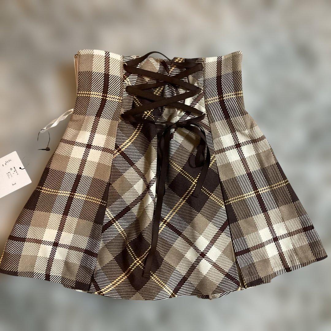 michellMacaronミシェルマカロン フレアチェックスカート