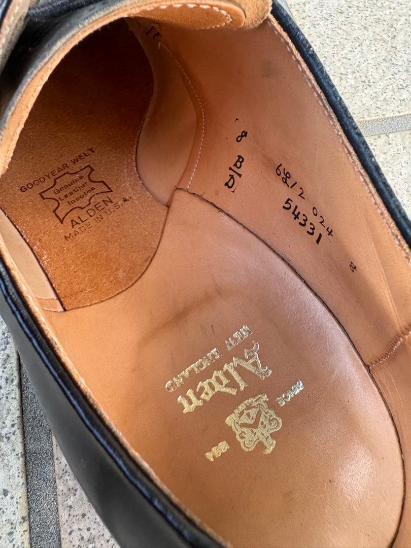 ALDEN オールデン　Vチップ　コードバン　54331 ブラック　US 8D