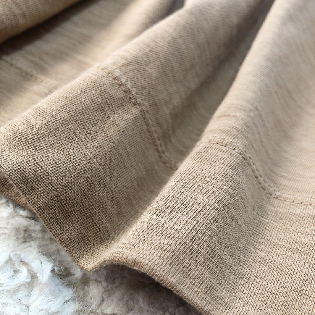 45R*コットンロングワンピース　マキシ丈　ロング　ベージュ　ノースリーブ