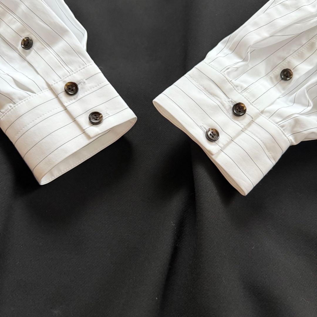 美品✨2023AW エンフォルド　ダブルクロス コンビプルオーバーシャツ38