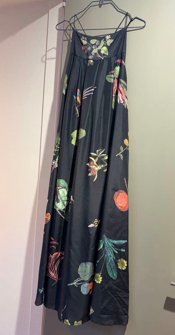 CABaN シルク HARVEST ロングワンピース ブラック