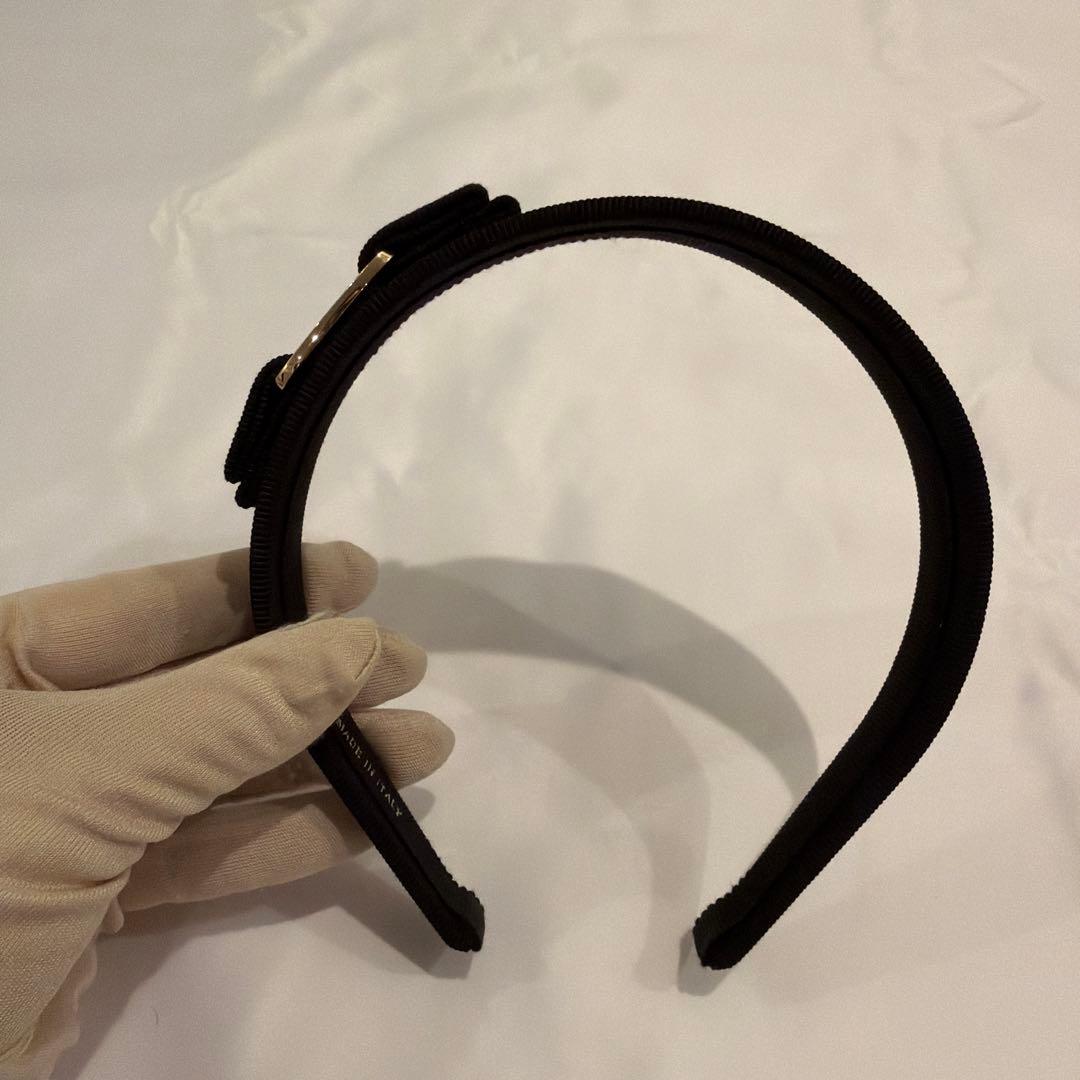 【美品】Ferragamoフェラガモ カチューシャ 黒 正規品