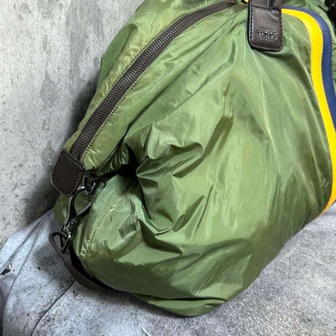 ★洒脱×軽快★ TOD’S ナイロン×レザー 2wayビッグボストンバッグ
