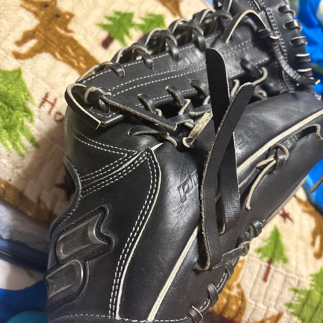 S ブラック 軟式グローブ PT