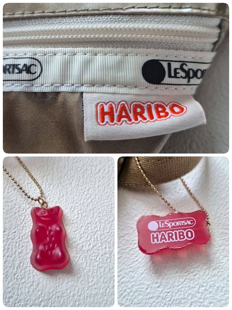 未使用級✨LeSportsac×HARIBO コラボ ゴールドボディバッグ