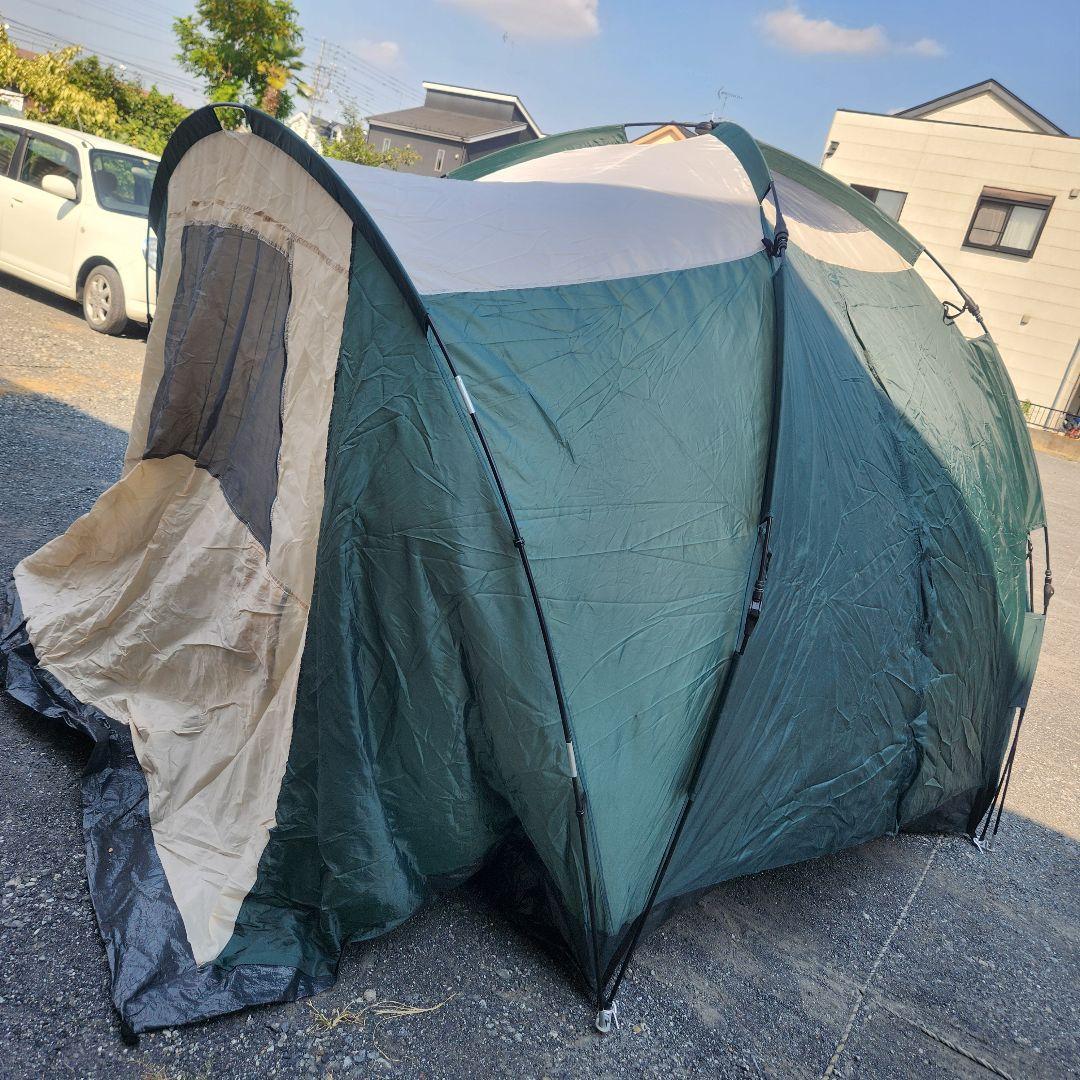 大容量3ルーム ドーム型 ワンタッチ式 キャンプテント(7人～用)