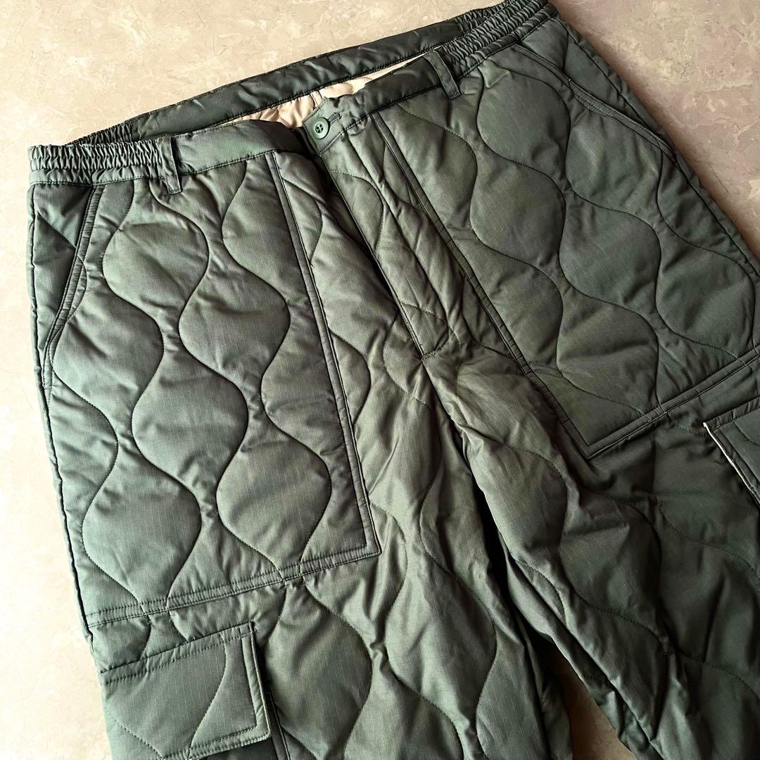 未使用級☆TAION ミリタリーライン カーゴダウンパンツ カーキ XXL 撥水