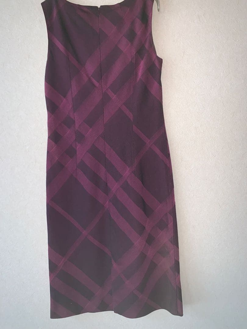 値下中! BURBERRY パープル チェック柄 ワンピース 38