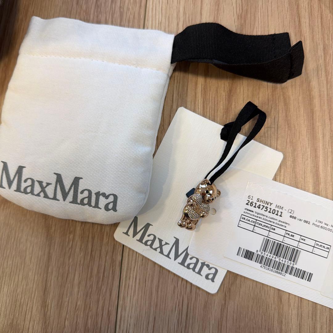 MaxMara テディベア ハート ブローチ