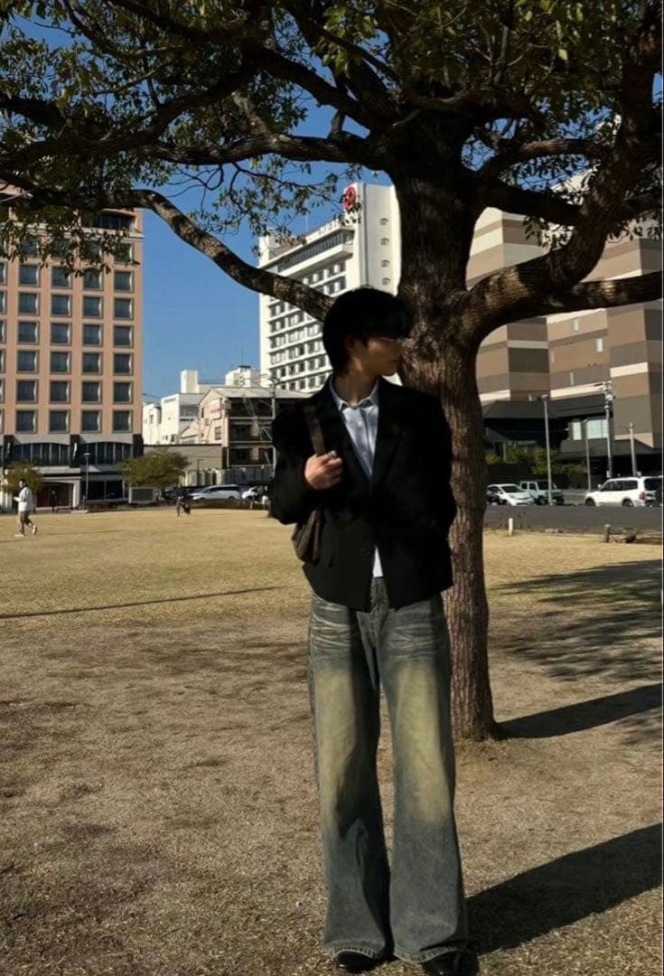 ASCLo ユースオーバーフィットクロップブレザー