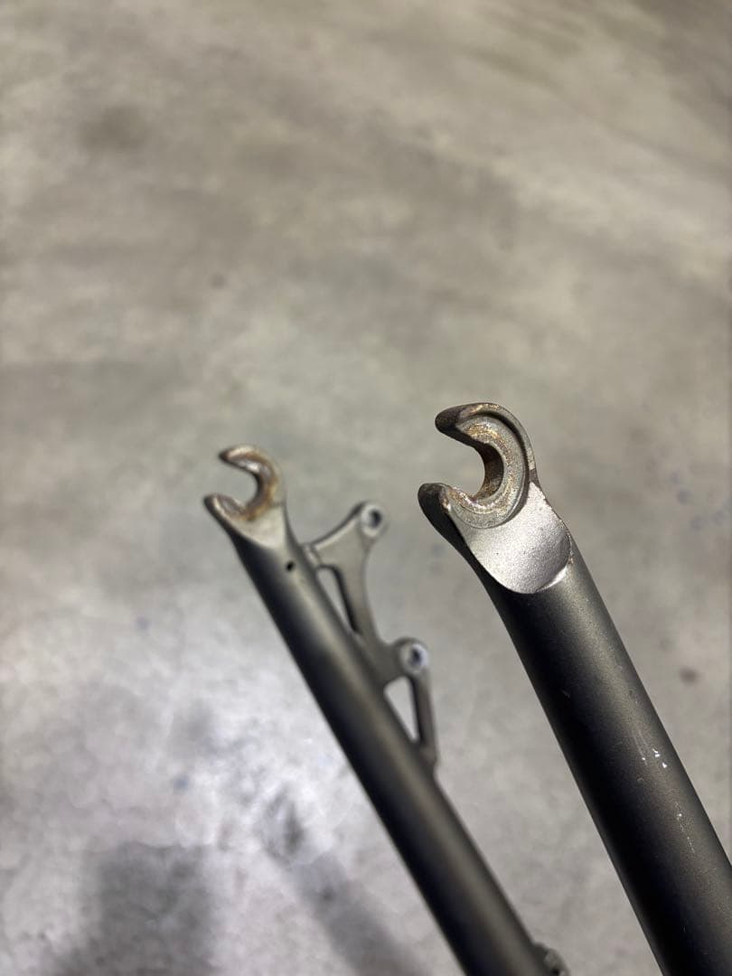 フロントフォーク シルバー リジットフォーク　マウンテンバイク