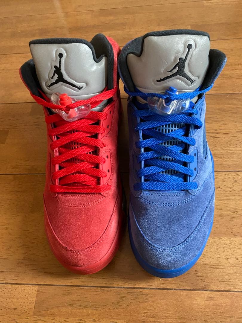 シューズ(男性用) Nike Air Jordan 5 Blue & Red AJ5 28cm