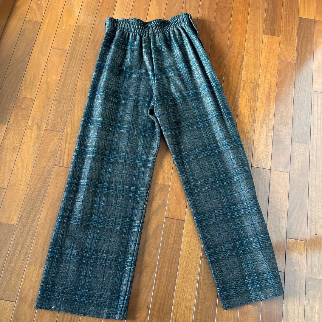 マルジェラ　チェック柄 ゴムウエスト パンツ38サイズ
