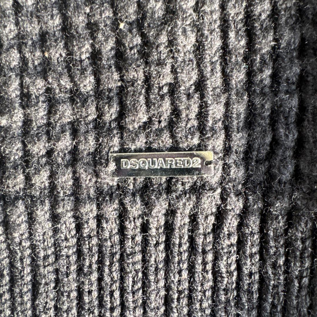 【週末値下】DSQUARED2 イタリア製 ウールニット M ブラック
