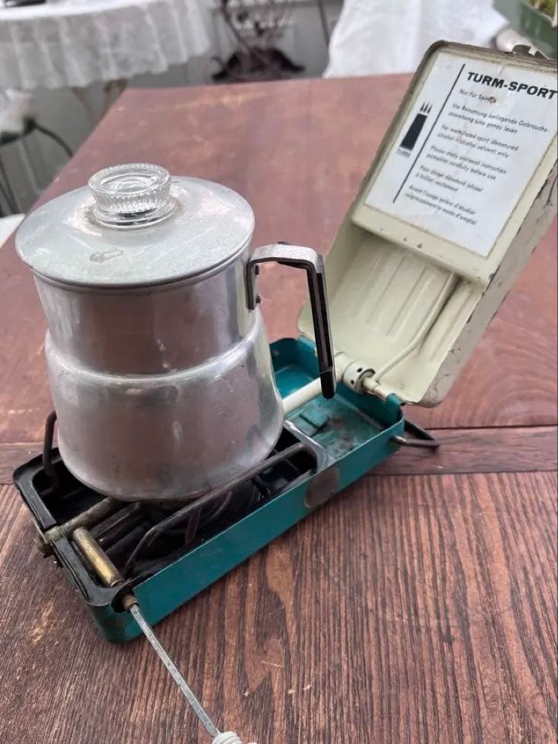 1970年代の西ドイツ製、タームスポーツ。携帯用サイレント、アルコールバーナー。