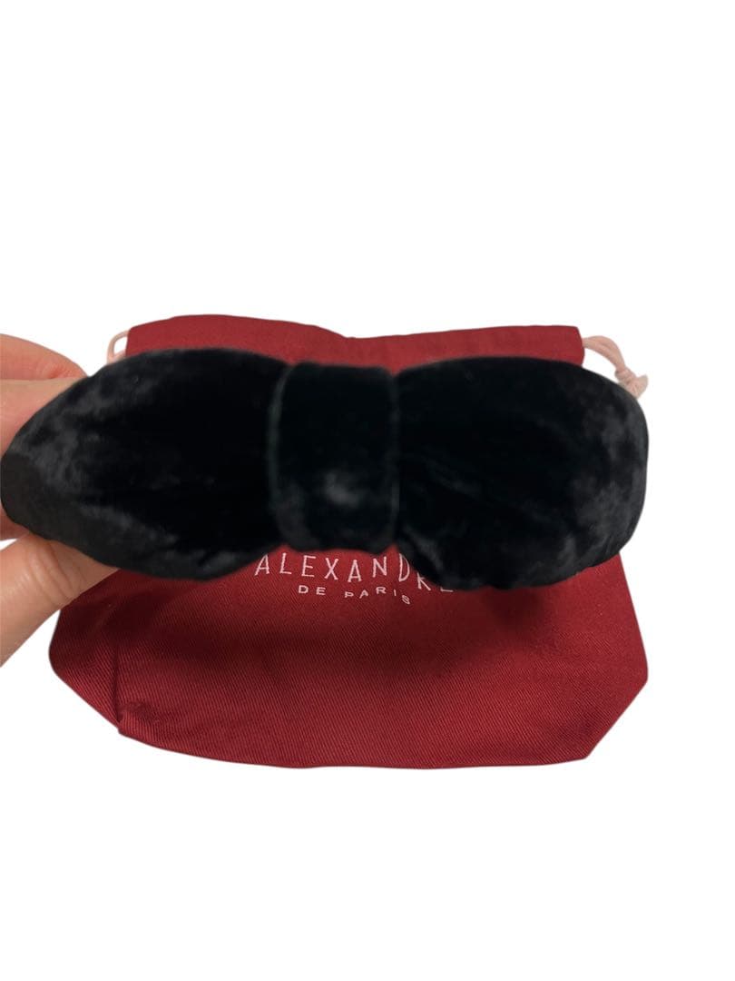 アレクサンドルドゥパリ　ベロアカチューシャ ブラック