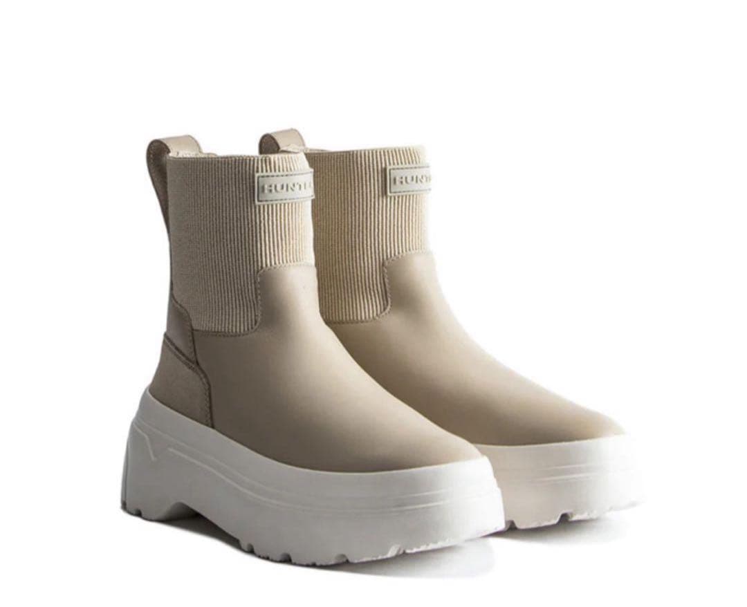 ハンター　エクスプローラー チェルシー フラットフォームブーツ 24