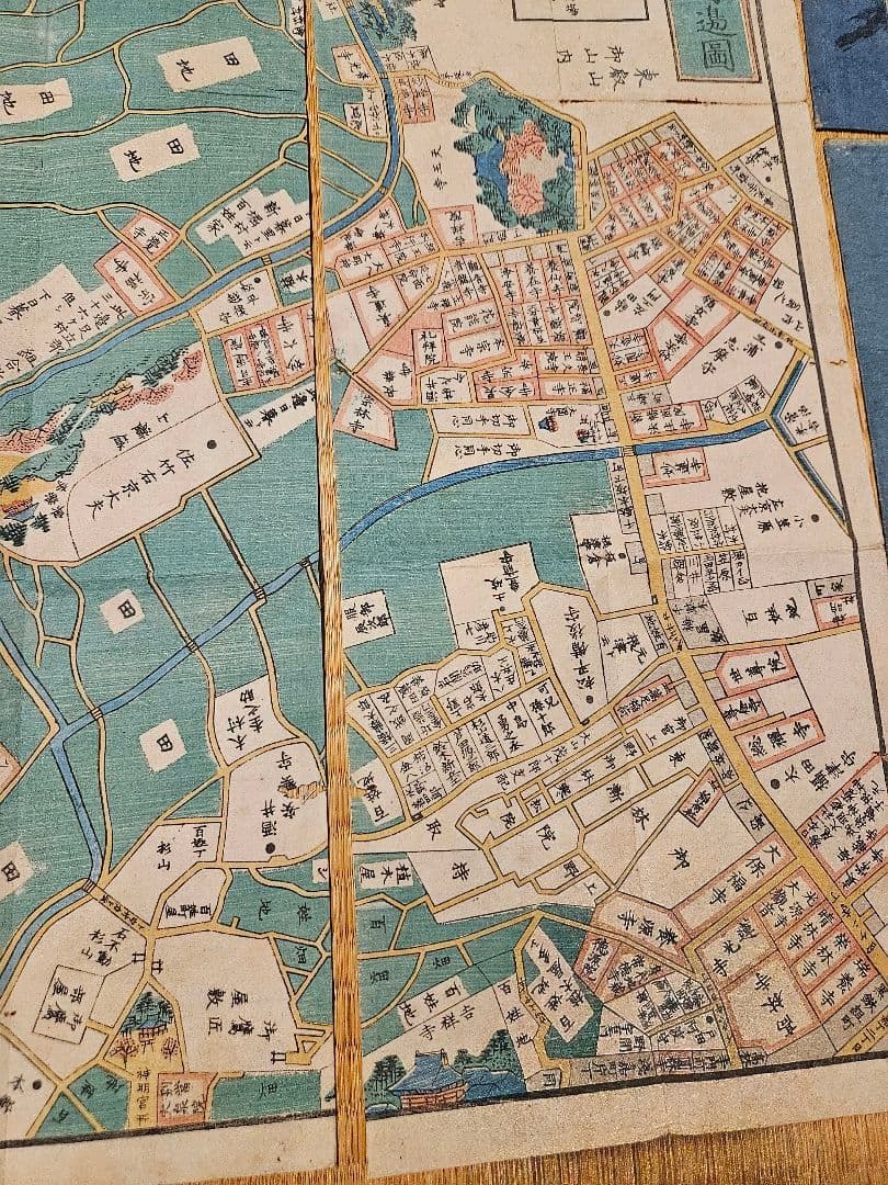 江戸切絵図【根岸谷中辺】尾張屋清七 古地図