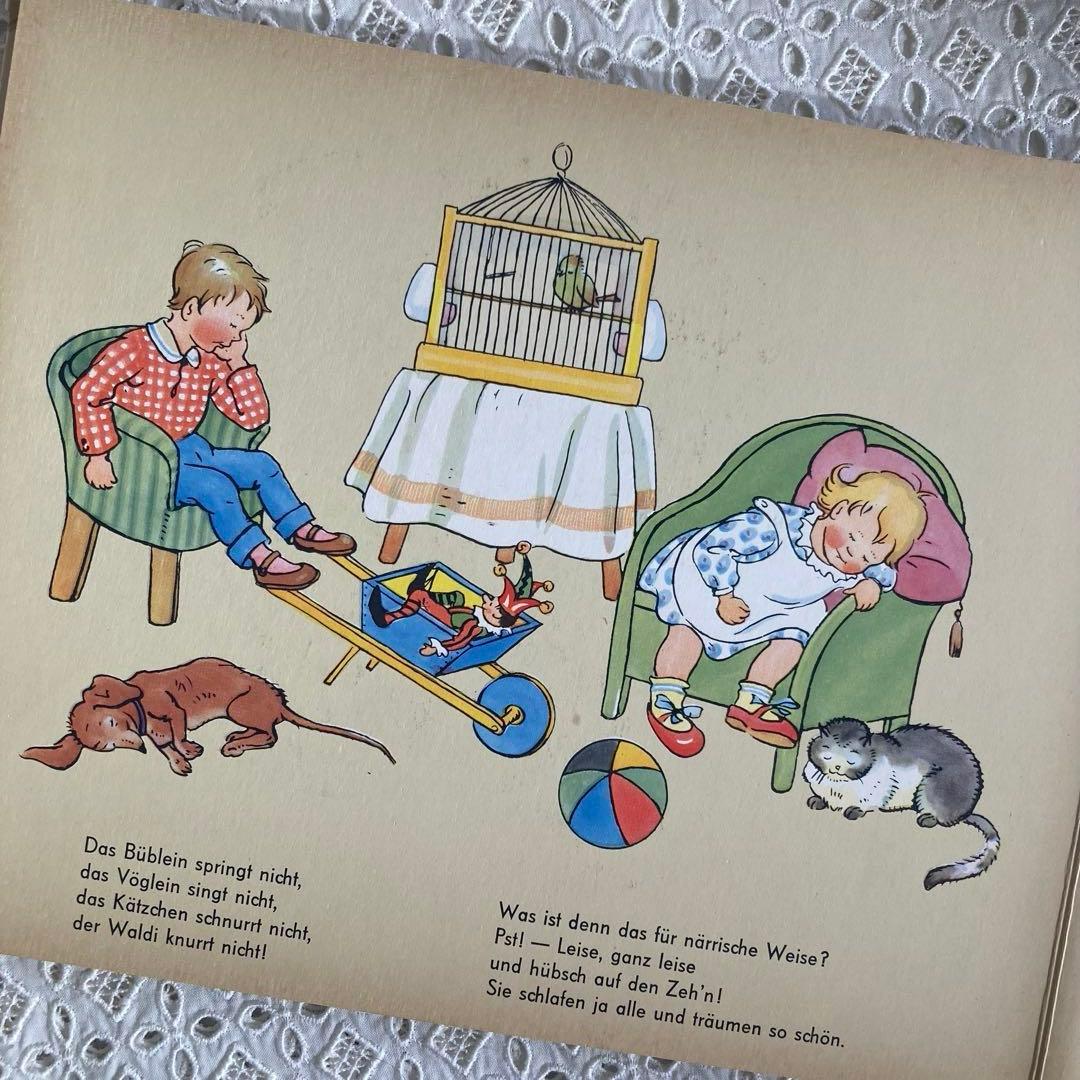 L954洋書古書 1950年代発行　装丁がとっても可愛いドイツのアンティーク絵本