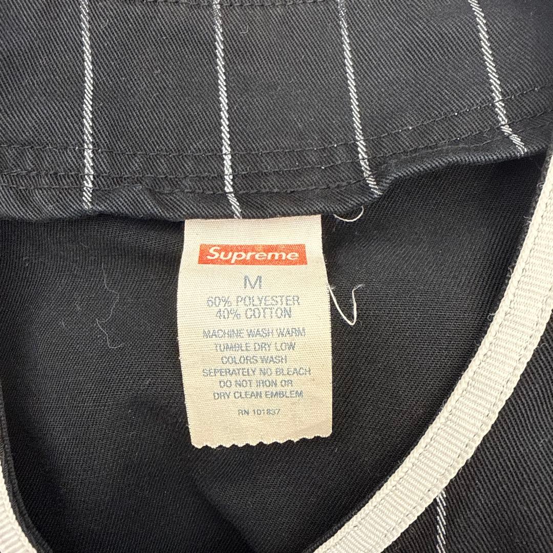 【激レア】SUPREME ストライプ ベースボールシャツ