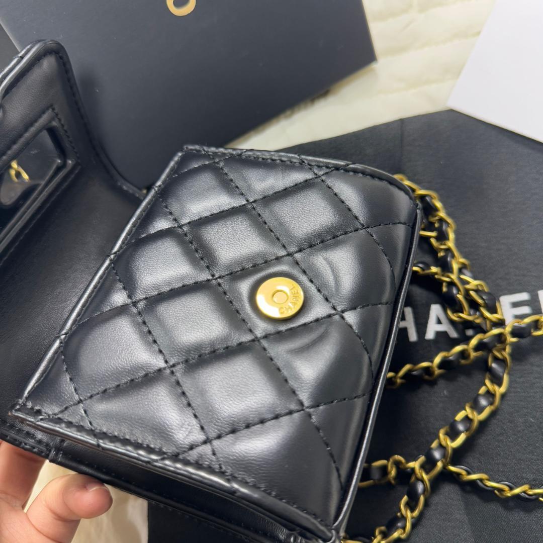 優雅 VIP顧客限定 ブラックレザーショルダーバッグ