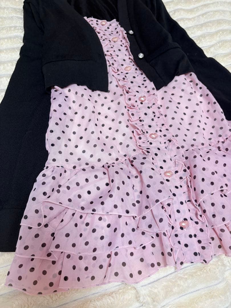 リズリサ姉妹ブランド★トゥララ★LIZLISA★カーディガンレイヤードチュニック