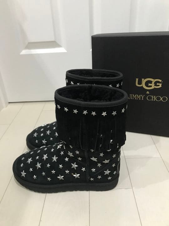 激レア 希少 UGGアグJIMMYCHOOジミーチュウブーツ 本物 真冬 暖か