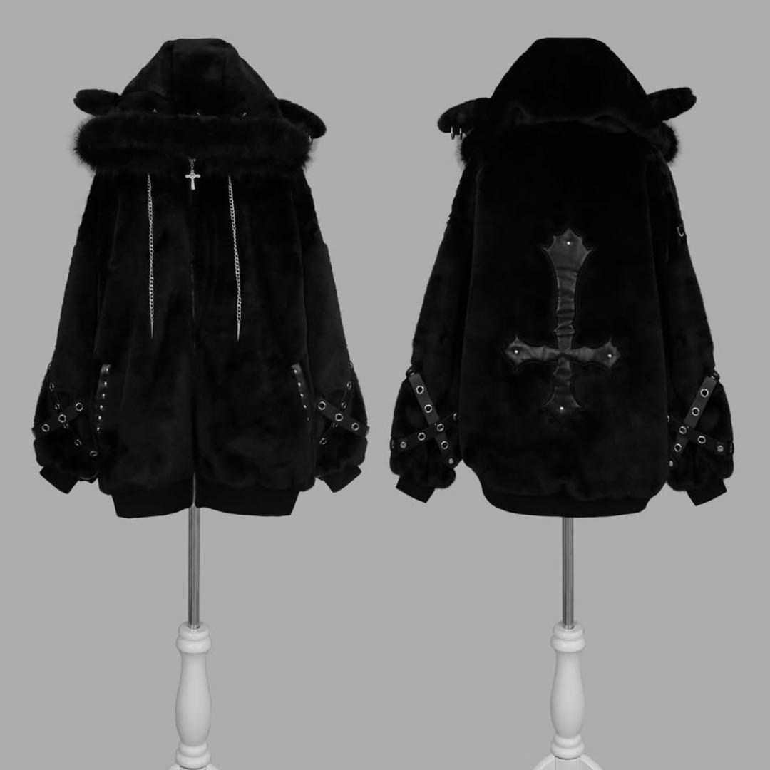 DimMoire BABY SHEEPファーパーカーII Black