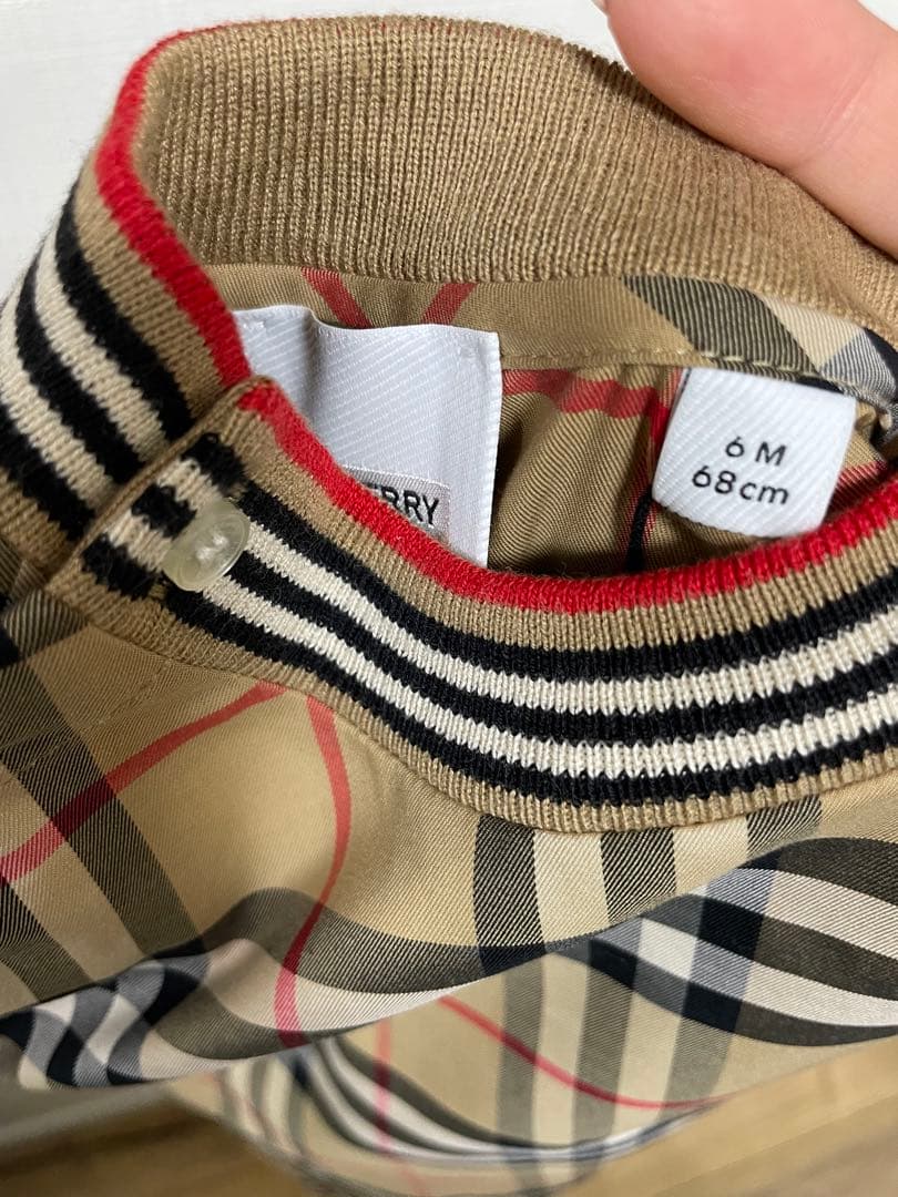 バーバリーチェック柄ロンパース 6M 68cm