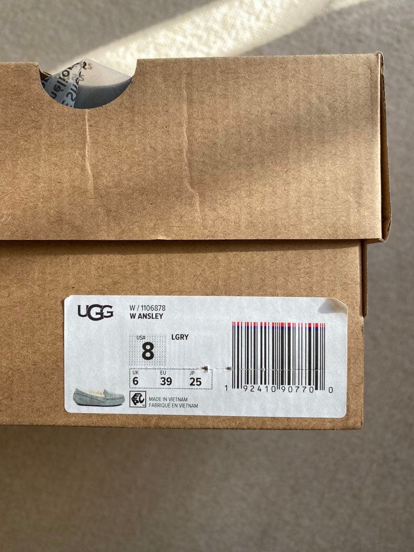 UGG ANSLEY モカシン グレー 25cm