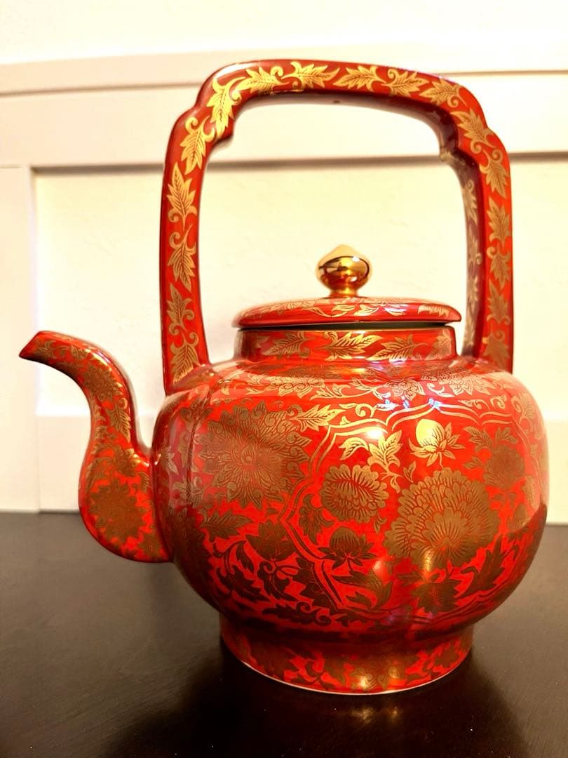 急須　金彩注水器　翠山窯　骨董品