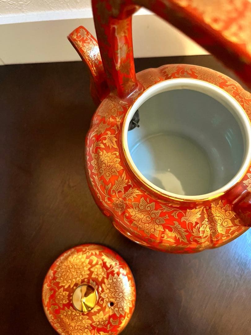 急須　金彩注水器　翠山窯　骨董品