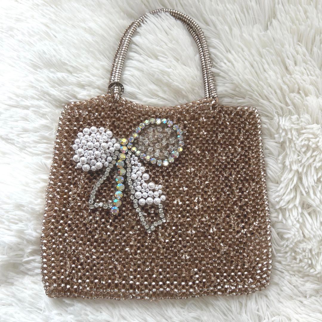 極美品！アンテプリマ ピンク リボン パール　NASTRO/ナストロ