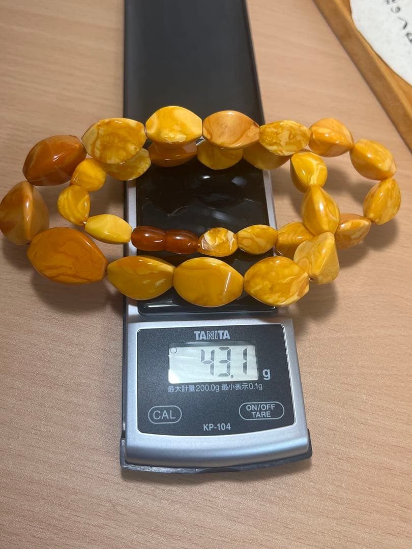 希少‼️ TORTUE 天然蜜蝋琥珀 ロイヤルアンバー のネックレス43.1g