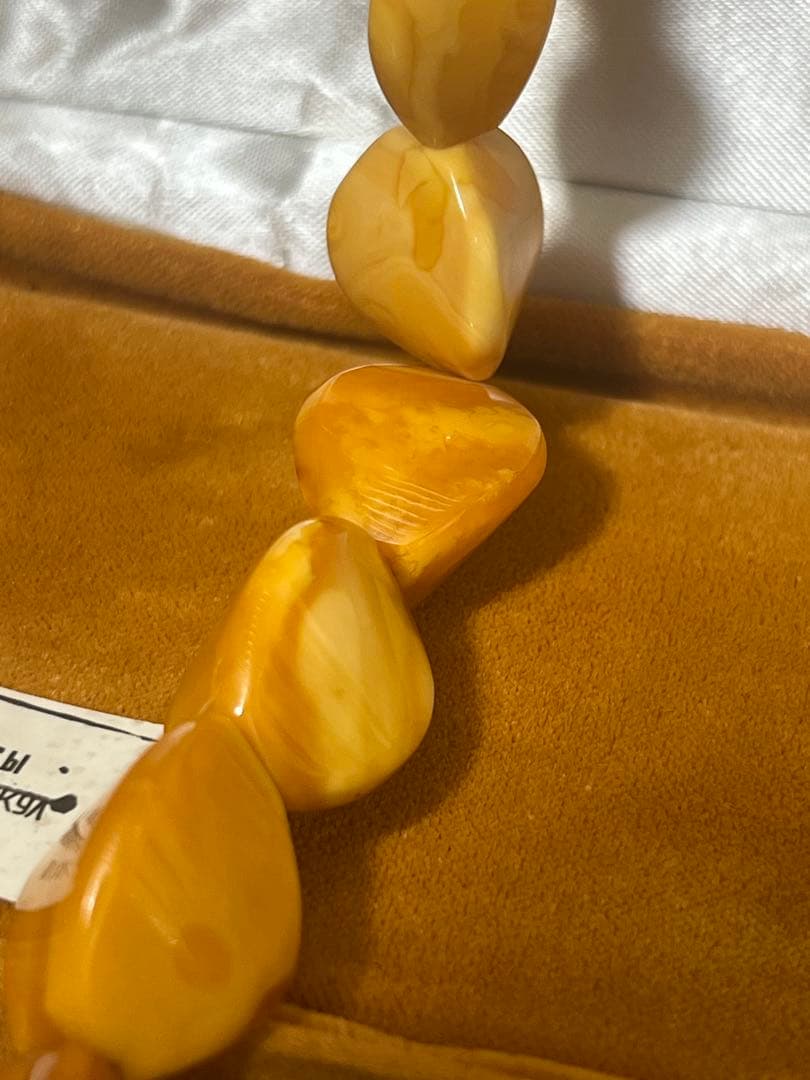 希少‼️ TORTUE 天然蜜蝋琥珀 ロイヤルアンバー のネックレス43.1g