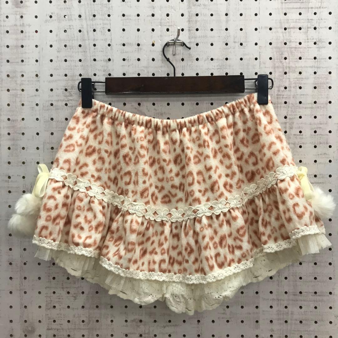 平成レトロ 姫ギャル古着 LIZ LISA スカート見え ヒョウ柄ショートパンツ